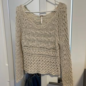 Free People knit wide neck sweater